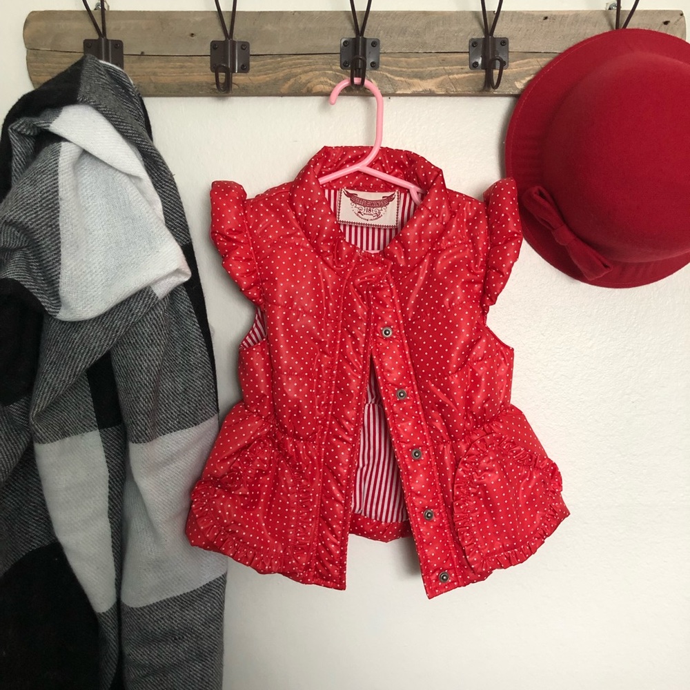 Little Wings, Paper Wings brand, puffer vest red sz 18mos